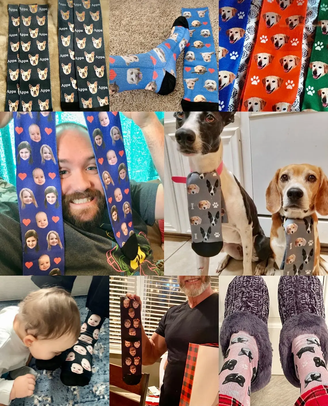 Customized pet socks personalized fashion mixed animal face happy socks 46 cm customized gift socks for men and women image 4