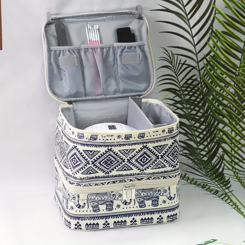 

Nail Polish Organizer Bag Women's Portable Double-layer Nail Polish Storage Bag Organizer Travel Essential Oil Storage Box