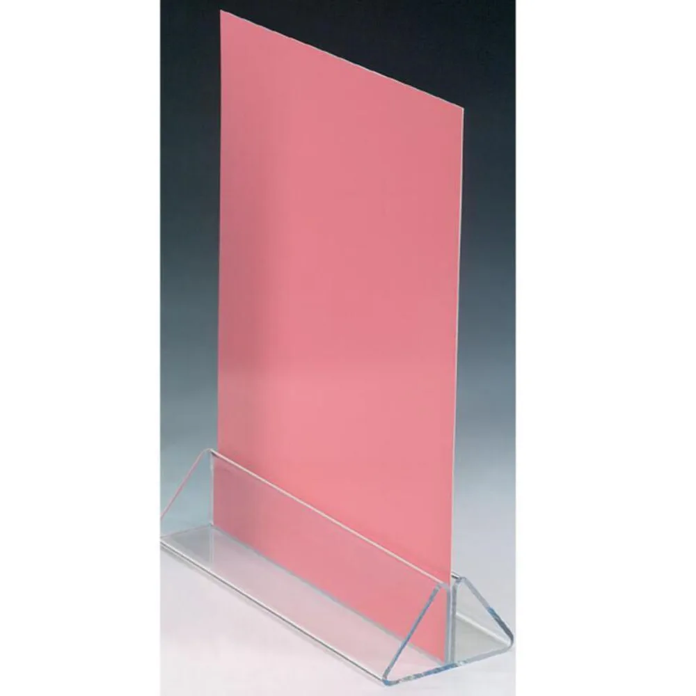 Custom Printed Acrylic Sign Holder Slot Base For 10cm Cardstock