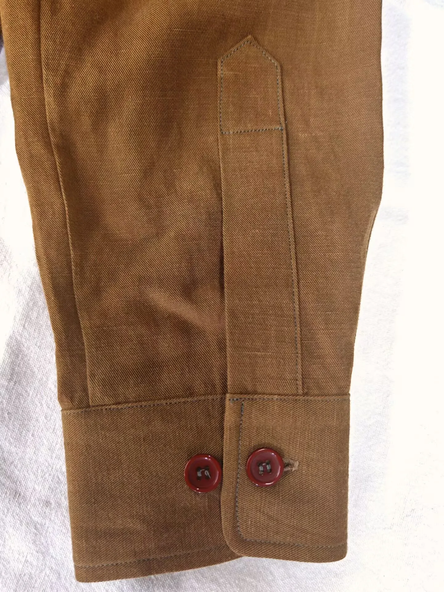 Chemise EMD Tissu en coton Lino gris foncé