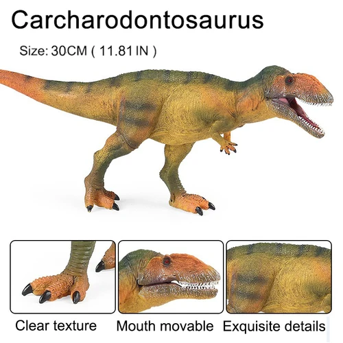 현실적인 Carcharodontosaurus 공룡, 선사 시대 디노 동물 모델 장난감, 어린이 교육 및 재미용, 4 세 이상 