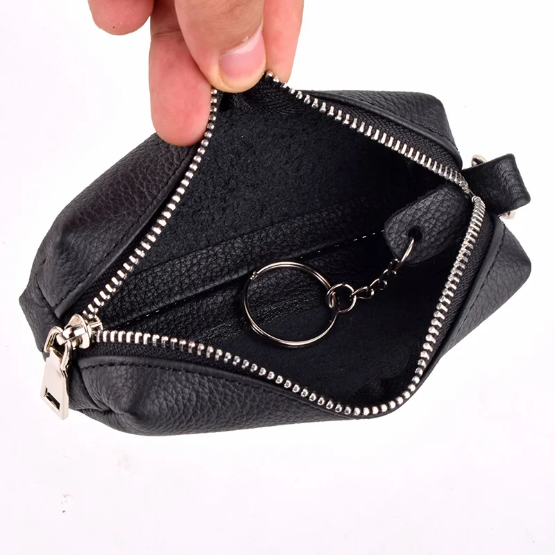 2023 New Genuine Leather Keychain Men Women Key Holder Organizer Pouch Cow Split Car Long Key Bag Housekeeper Key Case wallet