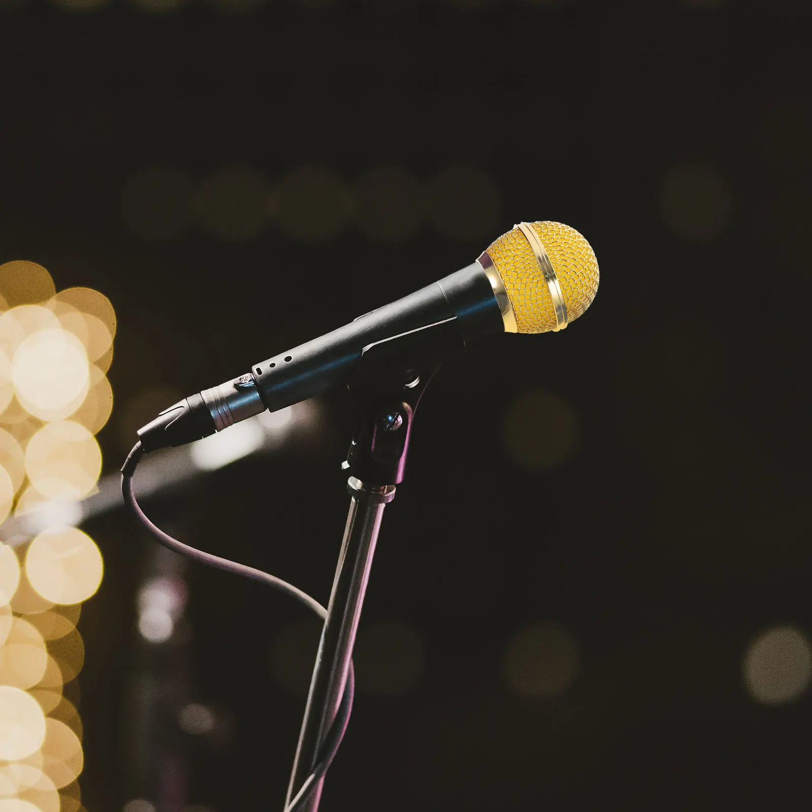 

4Pcs Microphone Grill Head Metal Grille Replacements Compatible with Sm58 Wired Wireless Mics Easy Clean Stylish