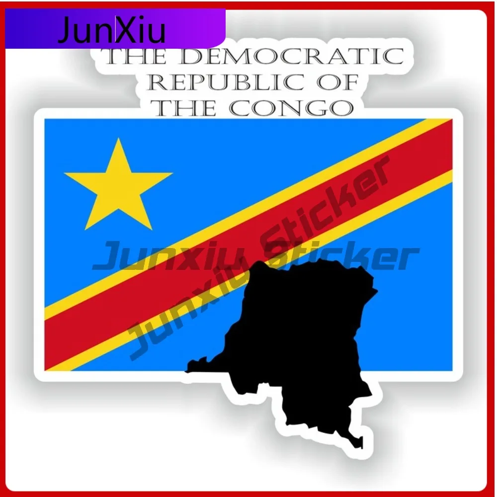 

Democratic Republic Of Congo Flag National Emblem Map Outline Vinyl Sticker Racing Decals Camper Rv Cactus Stickers Suv Window