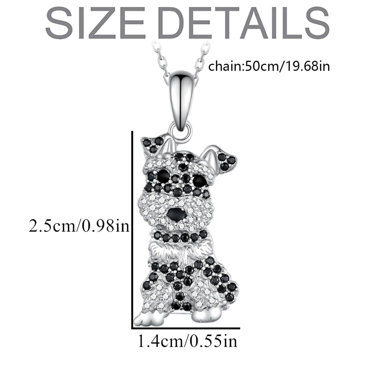 Exquisite and Cute Schnauzer Pendant Necklace for Women Fashion Pet Puppy Jewelry Animal Accessories Dog Lovers Birthday Gifts