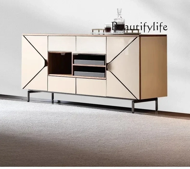 

yj7 minimalist saddle skin rock slab dining side cabinet, porch against the wall locker, heightened master bedroom TV cabinet