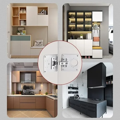 Imagen 2 del producto Juego de 2-100 de placa de reparación de bisagra de gabinete, placa de montaje de bisagra de puerta de acero inoxidable, herramienta de montaje de reparación de bisagras de puerta de gabinete