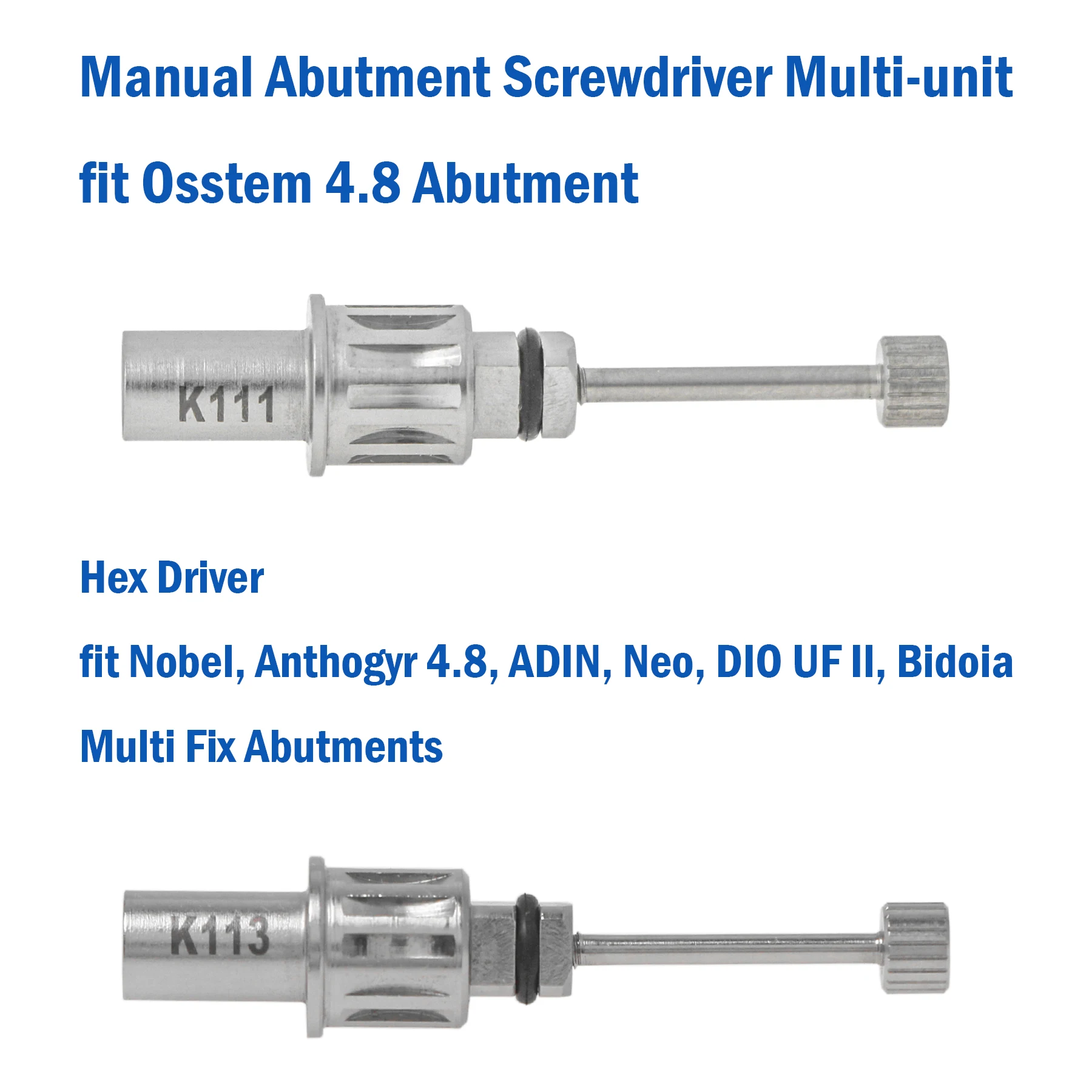 Implant Abutment Multi-unit Screwdriver K111 K113 Compatible Nobel Multi Fix Torque Wrench