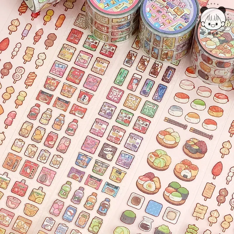 Delicious Food Pet Account Sticker Tape Waterproof Colorful Decorative Diy Pattern Graffiti Decoration