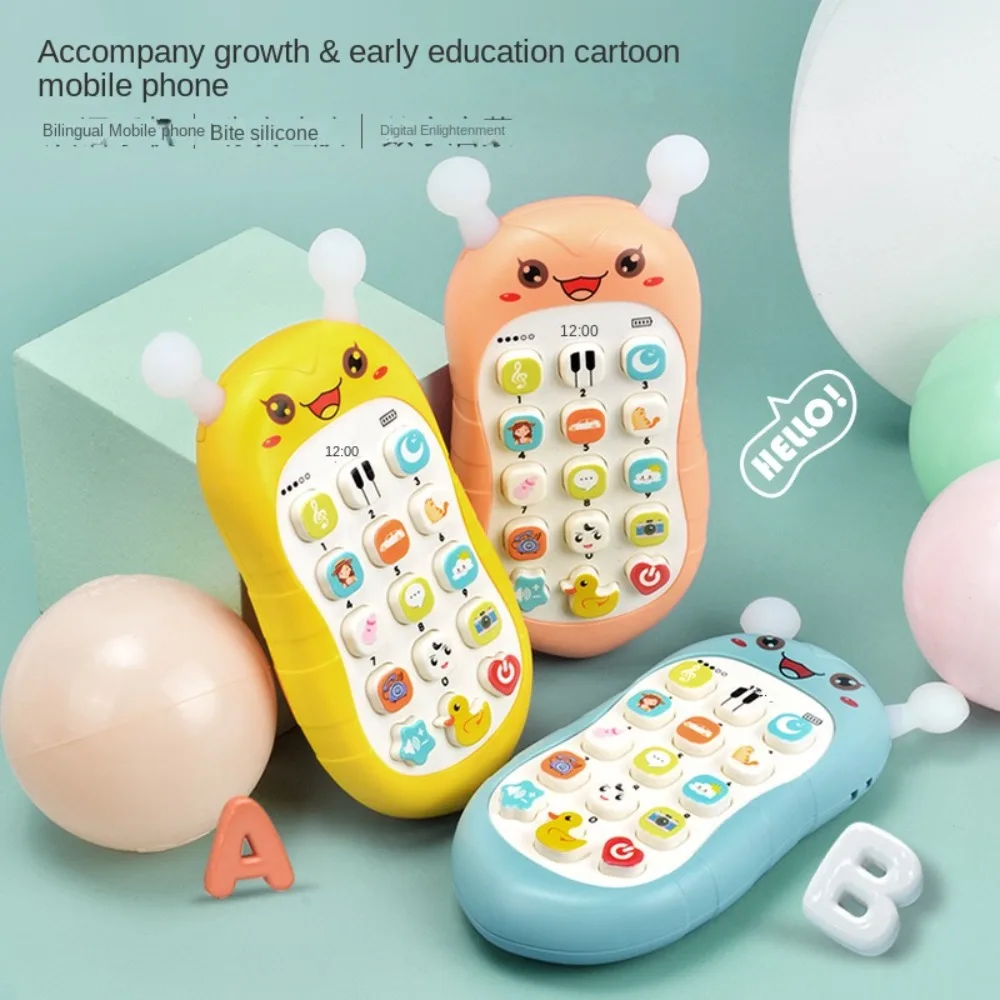 Simulation Phone Electronic Baby Cell Phone Toy Electronic Voice Toy Phones Musical Toys Safe Teether Control Music Sleeping Toy