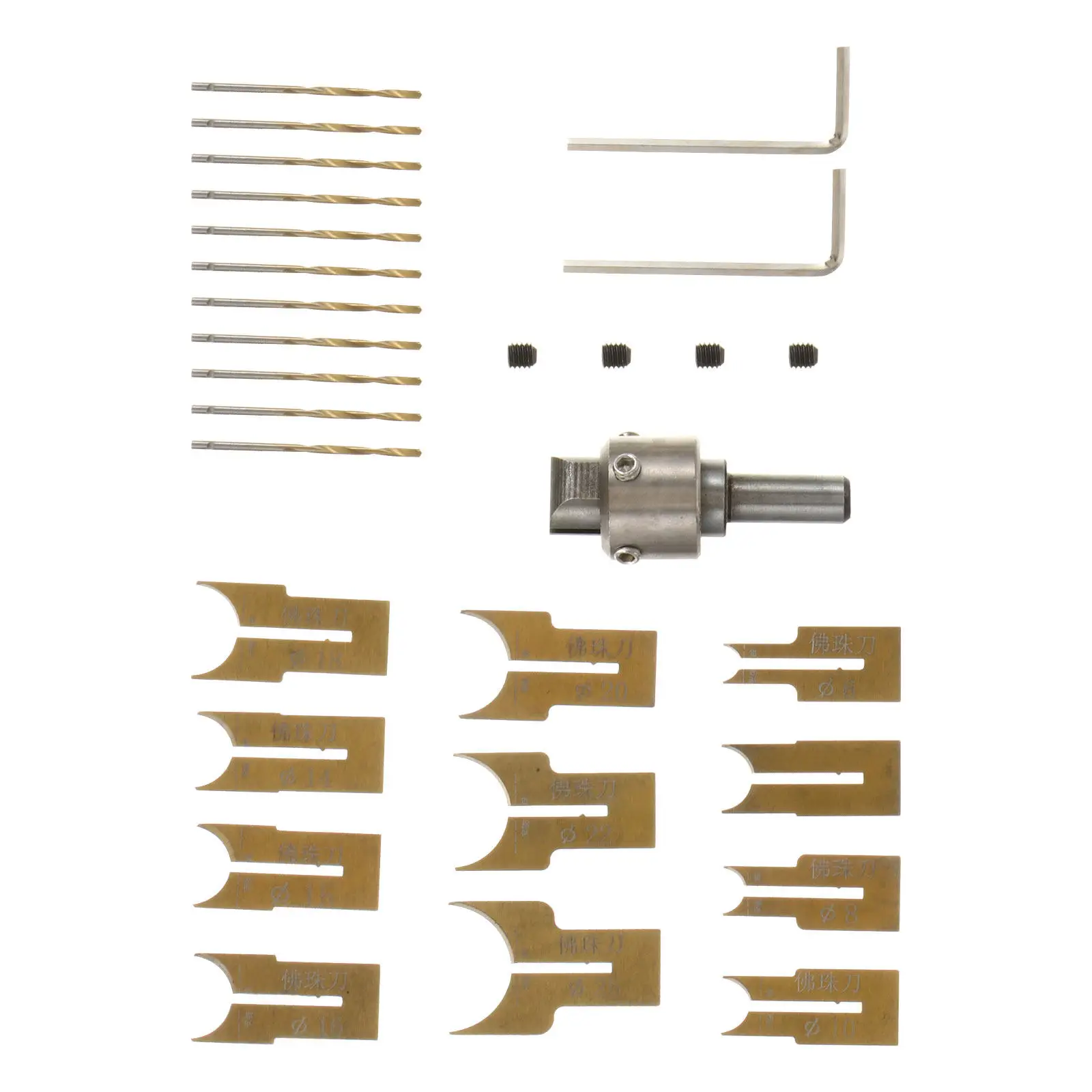 

Набор из 24 сверл для деревянных колец, премиум-сталь, для изготовления бусин Будды, инструменты для DIY-бижутерии, для гладких деревянных колец, для деревообработки