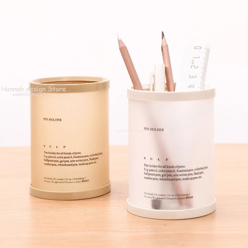 ทรงกระบอกที่ถอดออกได้เดสก์ท็อปผู้ถือปากกาอุปกรณ์สํานักงานดินสอจัดเก็บกล่องเครื่องเขียนของขวัญครู