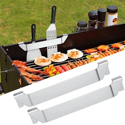 LMETJMA Stainless Steel Griddle Spatula Stand Grill Barbecue Tool Rack Hold Rack Griddle Accessories Holder Clip JT44