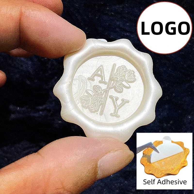 

Custom Wedding Wax Seals With Backing Self Adhesive Tapes,Scrapbook Stamps Wedding Supplies Personalized LOGO Wax Seal Stickers