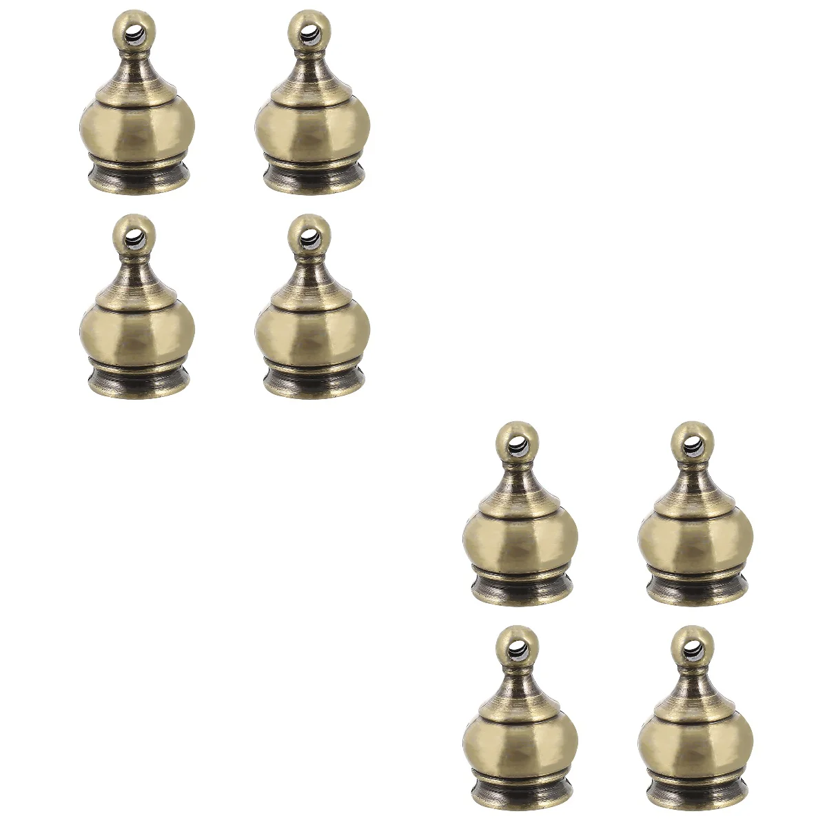 8 Pcs Shade Knob Lamp Decoration Chic Light Finial Retro Floor Ball Zinc Alloy Ceiling Chandelier