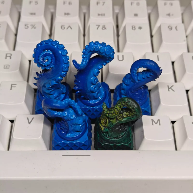MiFuny Mutant Octopus Keycaps Niestandardowe nakładki na klawiaturę z żywicy 3D Ręcznie robione nakładki na klawisze do klawiatury mechanicznej Akcesoria Prezenty