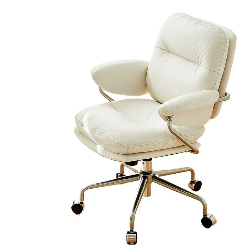 

Маленькое кожаное кресло-табурет, кожаное, вращающееся, удобное, для компьютера, дома, кабинета, офиса, спальни