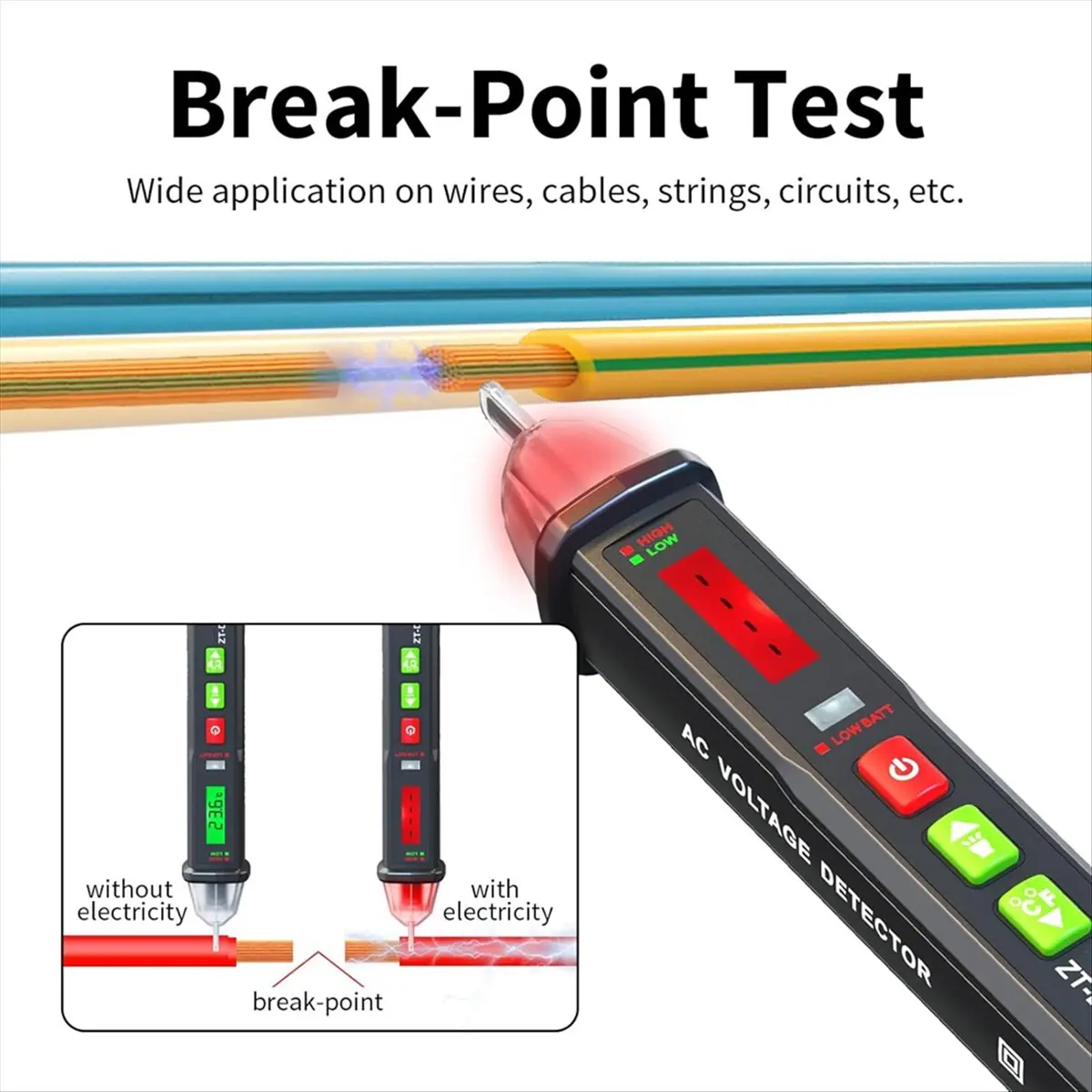 #(Upgraded)Voltage Detector-Non-Contact Voltage Tester, Adjustable Sensitivity, Power Tester, Field Line Tester, Electrical Test