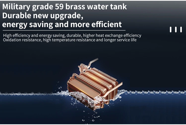 سخان غاز طبيعي ممتاز 14L-24L بدون خزان، تحكم باللمس متعدد السعة مع تسخين فوري لتطبيقات الاستحمام