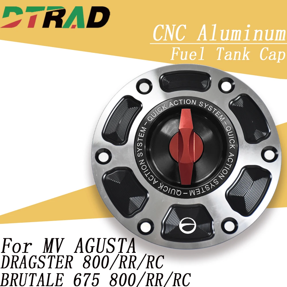 DTRAD New Motorcycle Fast Gas Keyless Fuel Tank Cap For MV AGUSTA BRUTALE 675 800/RR/RC 2012-2025 DRAGSTER 800/RR/RC 2014-2025