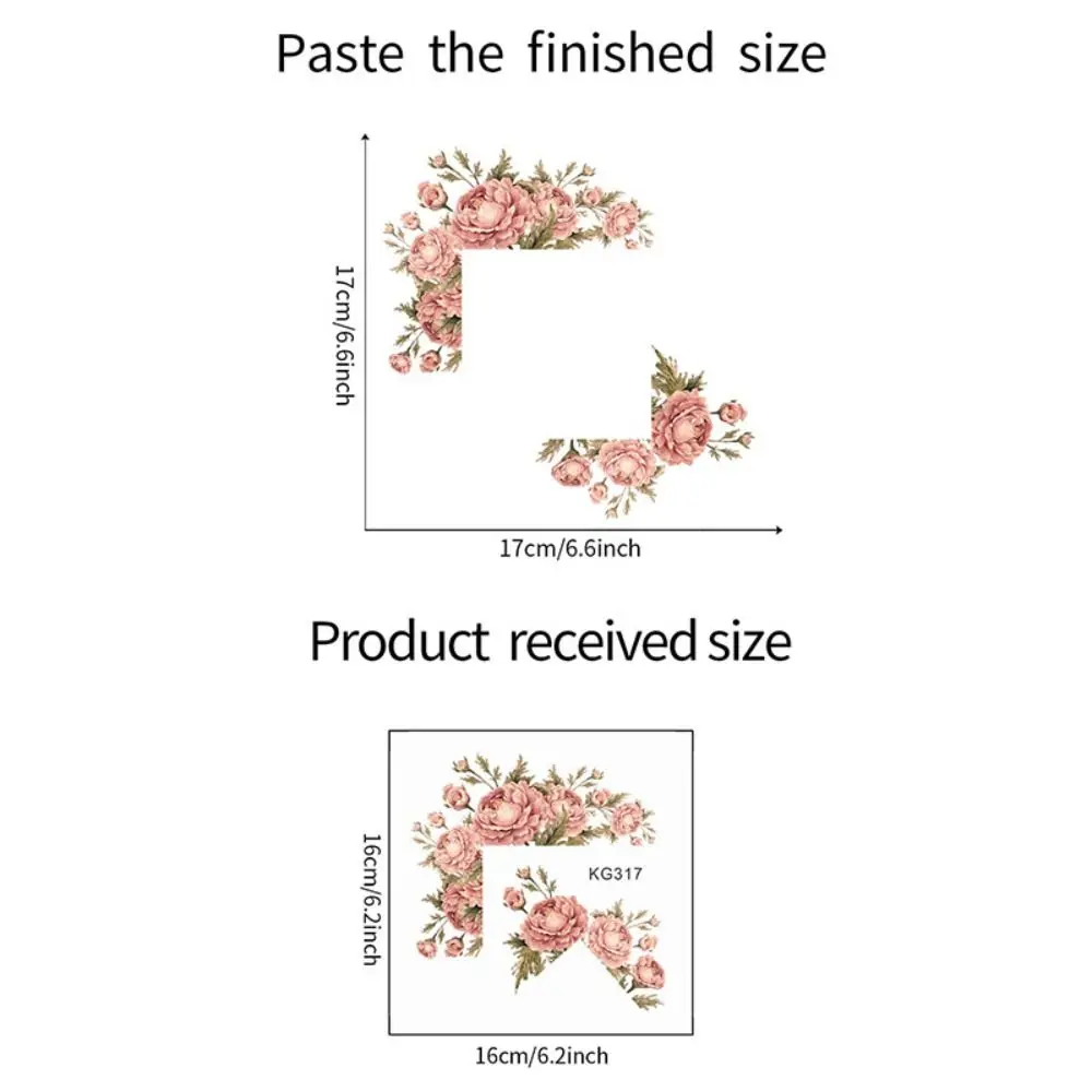 

Elegant Plant Flower Switch Sticker Flower Wall Art Green Leaves Plants Sticker Self-adhesive PVC Switch