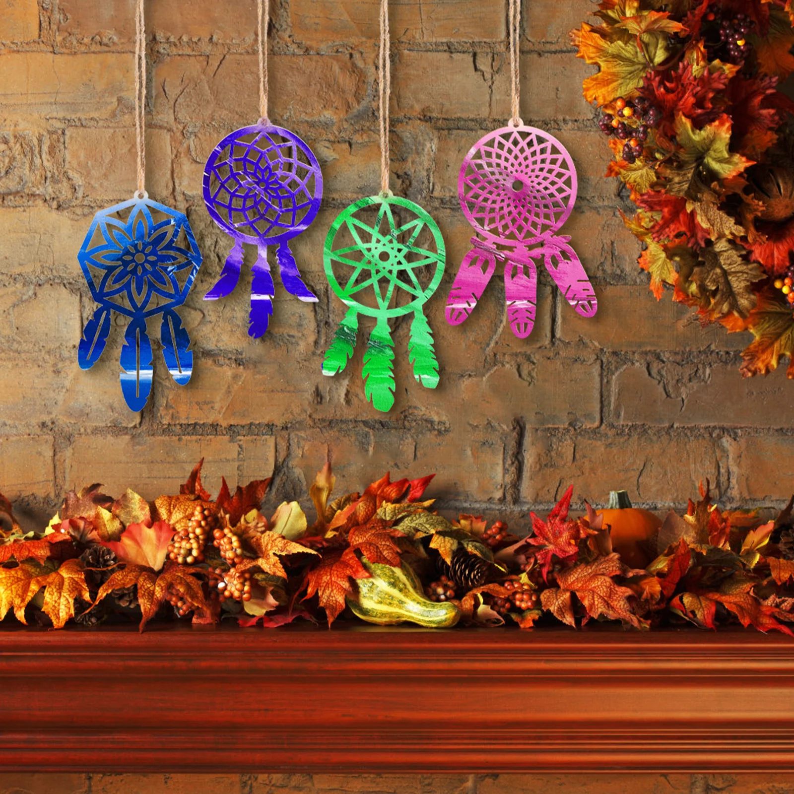 40 قطعة لم تنته حلم الماسكون الخشب الحرفية أطقم الطبيعية خشبية معلقة الزينة ل مأدبة جمعات الخيال دفعة #3