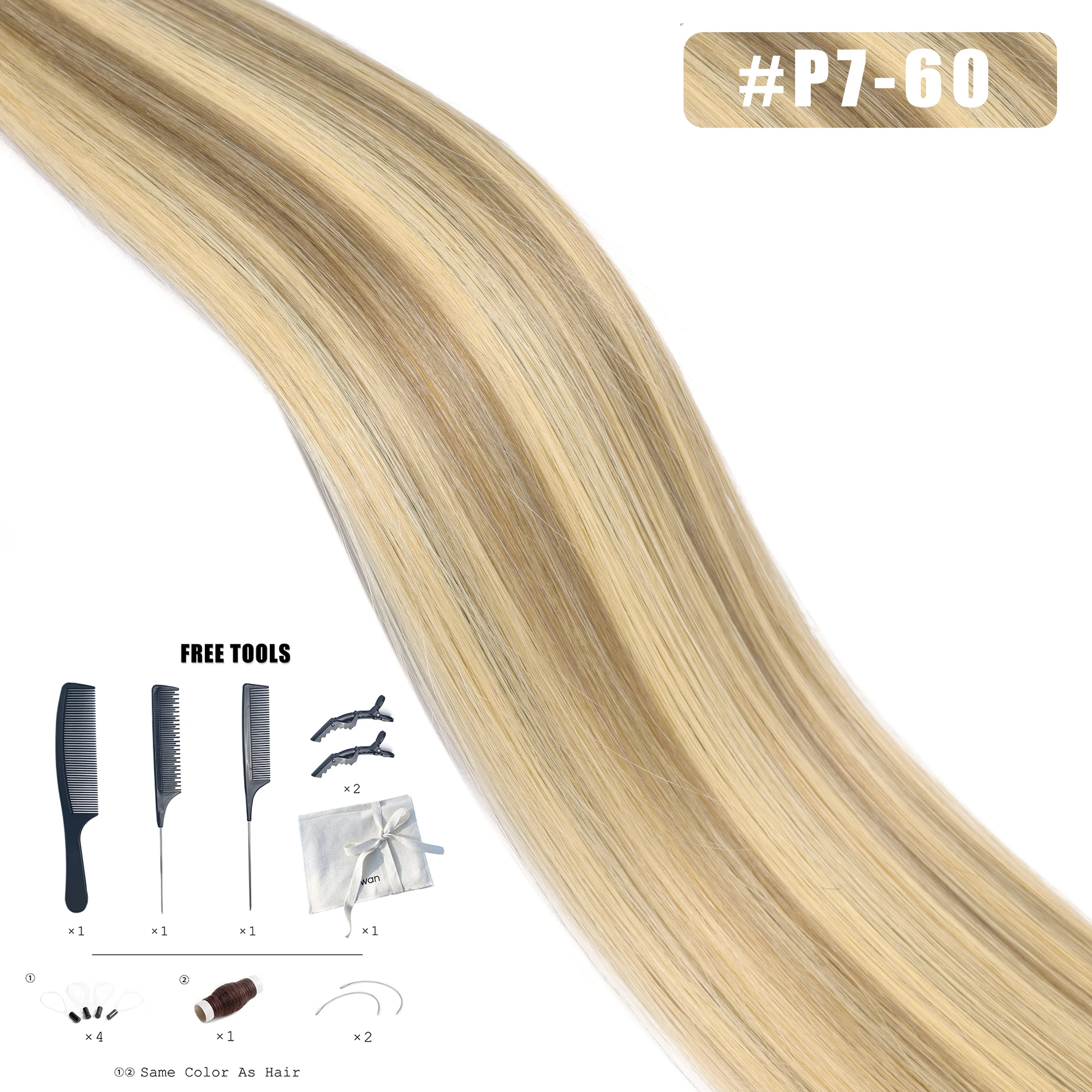Kiikiigirl Virgin Haar Genius Inslag Hair Extensions 14-24 "50G Menselijk Haar Bundels Extensions Hoge Kwaliteit Onzichtbare Genius inslag