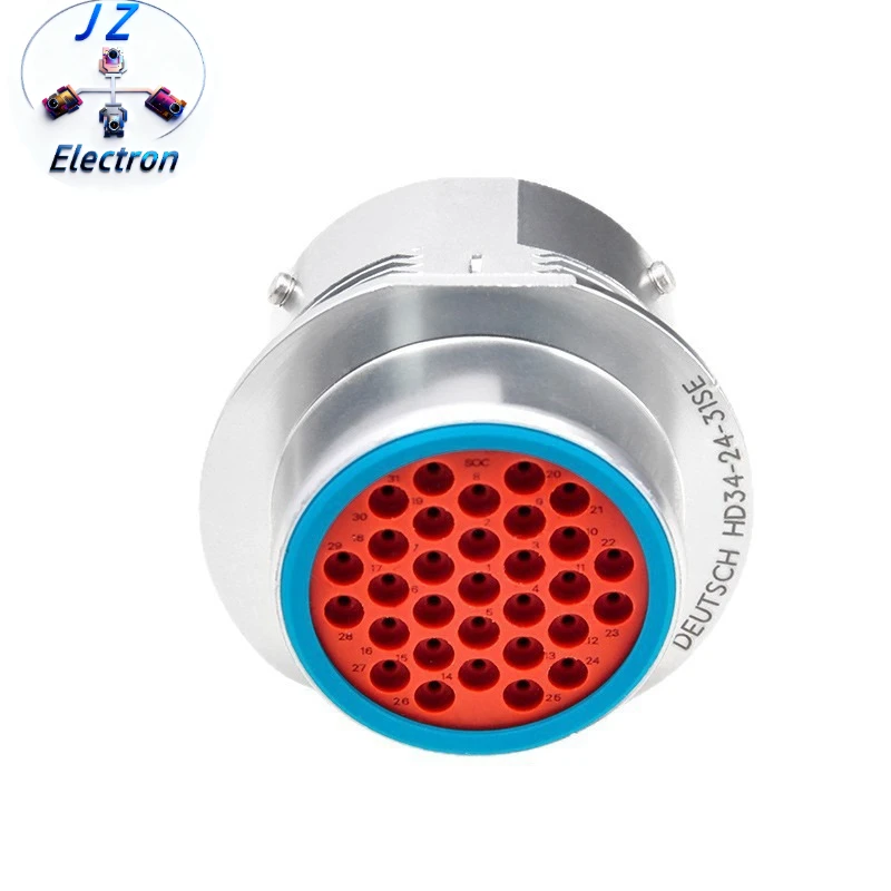 10PCS/SET HD34-24-31SE Waterproof connector 31-hole socket Round 31P plug Waterproof connector