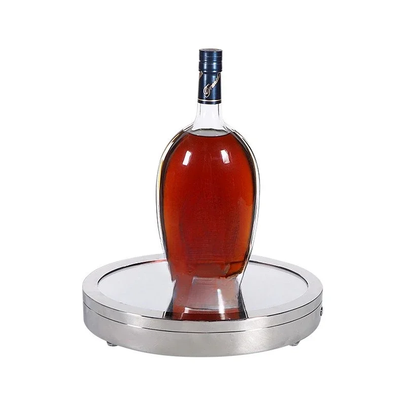 

Bar luminous stainless steel wine seat KTV clubhouse oval led mirror champagne foreign wine display wine rack