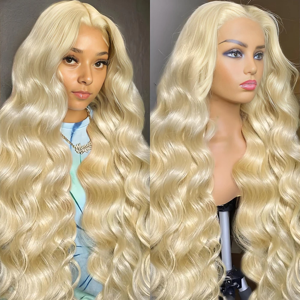 52 Inch 613 Honey Blonde Body Wave Wigs 13x6 HD Transparent Lace Frontal 100% Human Hair Wig Brazilian Pre Plucked Wig For Women