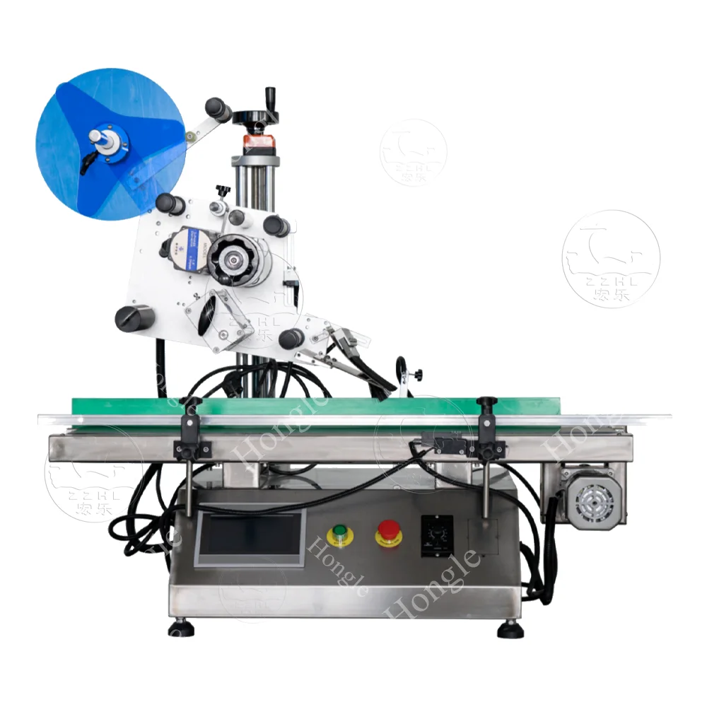 HLD67-121A Table Top Labeling Machine Automatic Desktop Labeler For Flat Surface Stickers High-Speed Compact Design