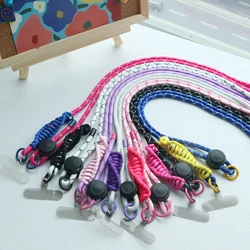 Candy Colored Diagonal Hanging Rope Woven Phone Case Anti Loss Strap Adjustable Hanging Rope with Card Suitable for Various Phon