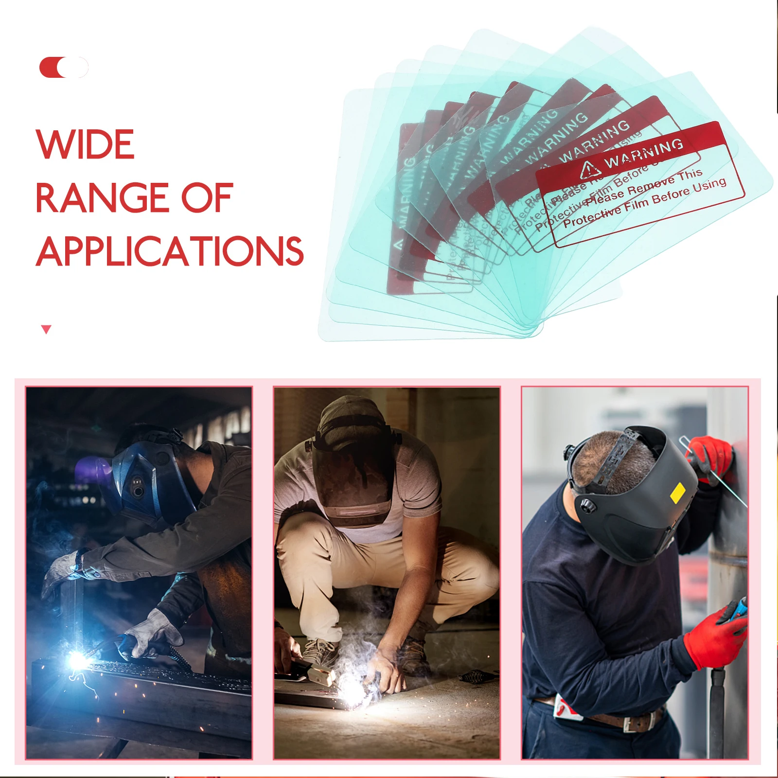 10pcs Auto Darkening Welding Lens Clear Transparent Shield For Arc Tig Mig Welding Safety Gear Replacement