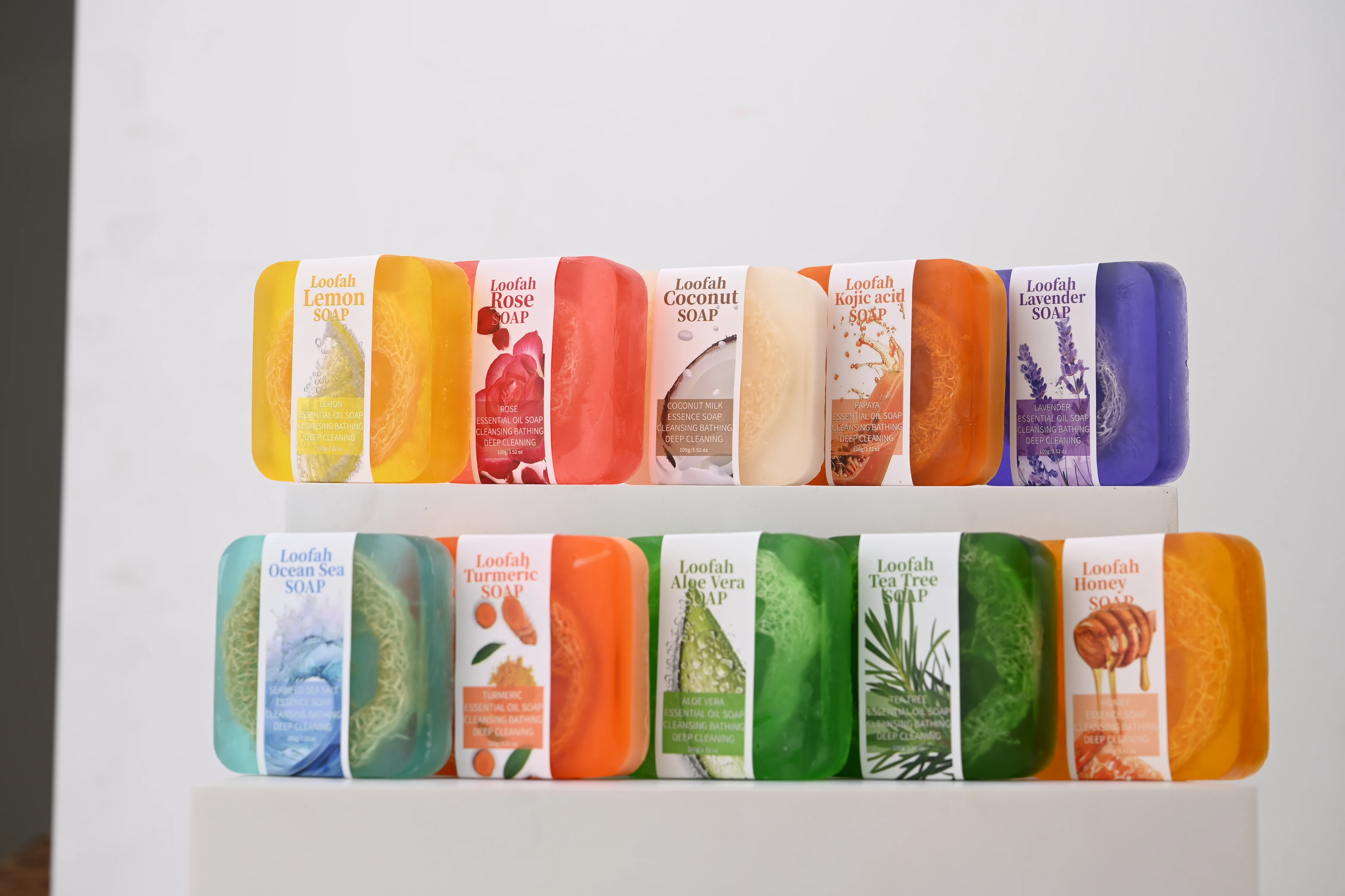 S+100g 허니 수세미 비누 수제 비누 엑스 폴리 에이 팅 목욕 스폰지 비누 스킨 라이트닝 수세미 꿀 비누