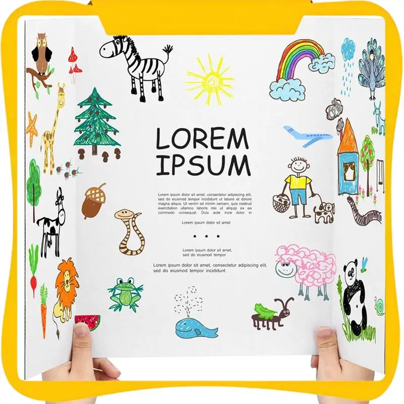 

4 Pcs Trifold Poster Board, White Poster Board Comes With Sticky Accessories, Corrugate Presentation Boards Easy Install M