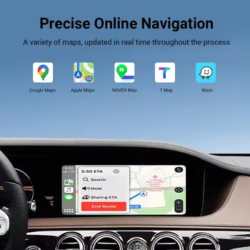 適用於賓士S-ClassW222 W217 NTG5.0 2014-2018的無線CarPlay,支援Android Auto、Mirror Link、AirPlay和CarPlay功能 10 最佳銷售 賓士W217 - №6