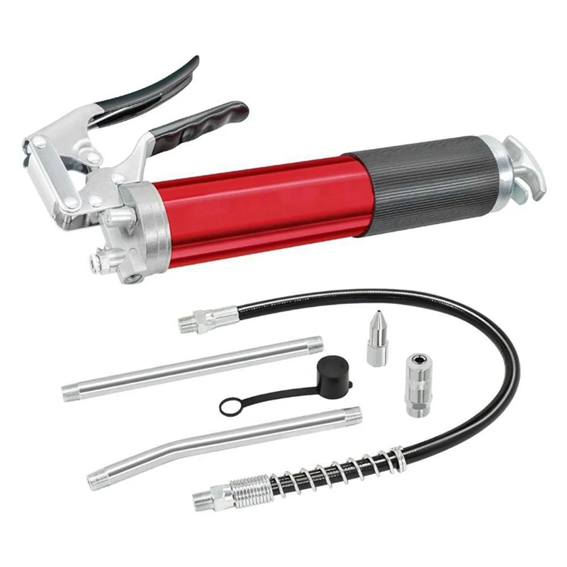 

8000PSI Oil Grease Gun Kit Labor-Saving Lever Type Grease Injector Lubrication Injection Heavy Duty Maintenance Tool