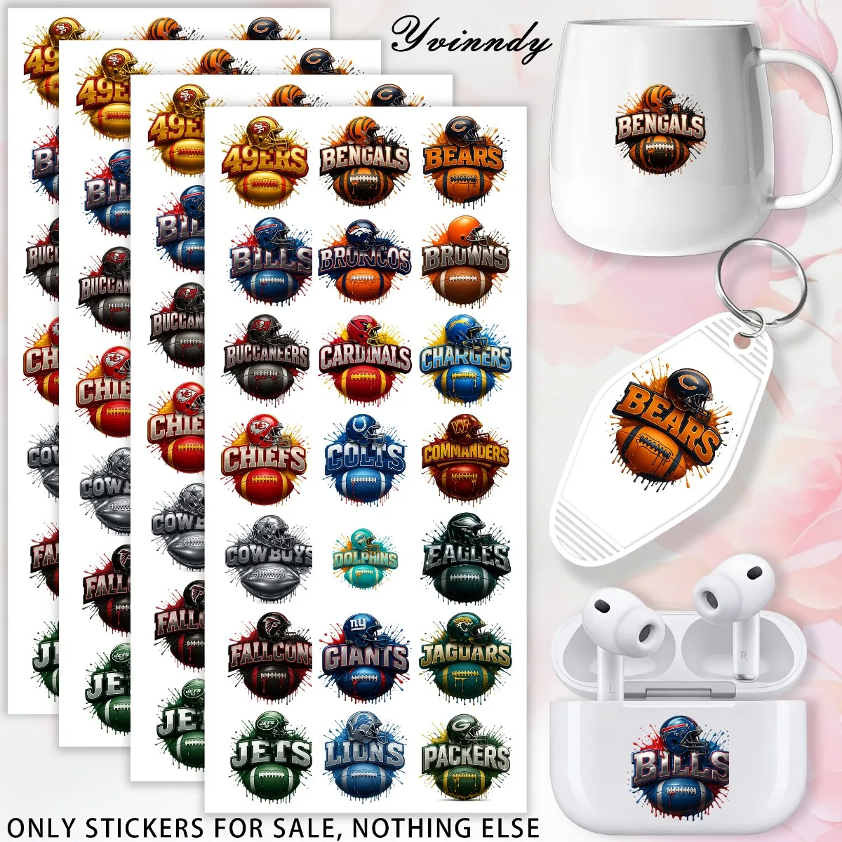 105 PCS/SETBaseball HelmetUV DTF DIY Transfer Sticker  Can Be Decorated On Keychains, Cups Only The Transfer Sticker