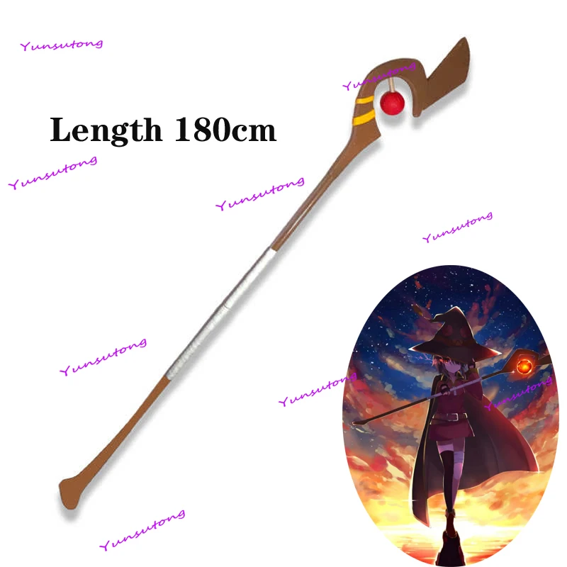 

Spot goods Wand KonoSuba Megumin Weapon Staff walking stick God's Blessing on this Wonderful World Halloween Anime Cosplay Props