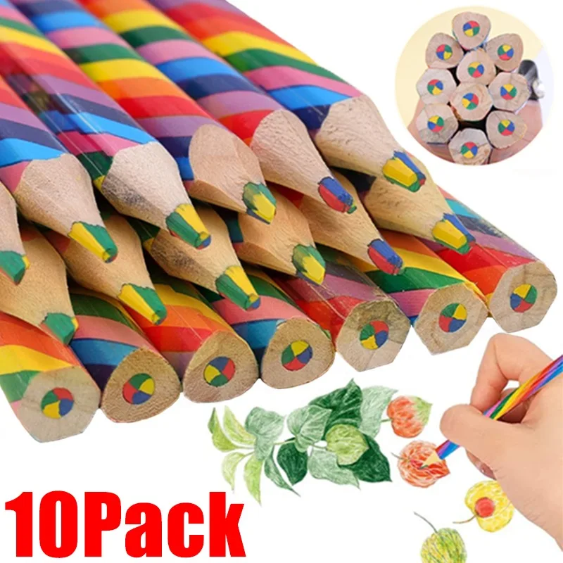 4-1Pcs Wooden Graphite Rainbow Color Pencil Sketches Pens for Student  Child Painting Graffiti Drawing Gift Art School Supplies