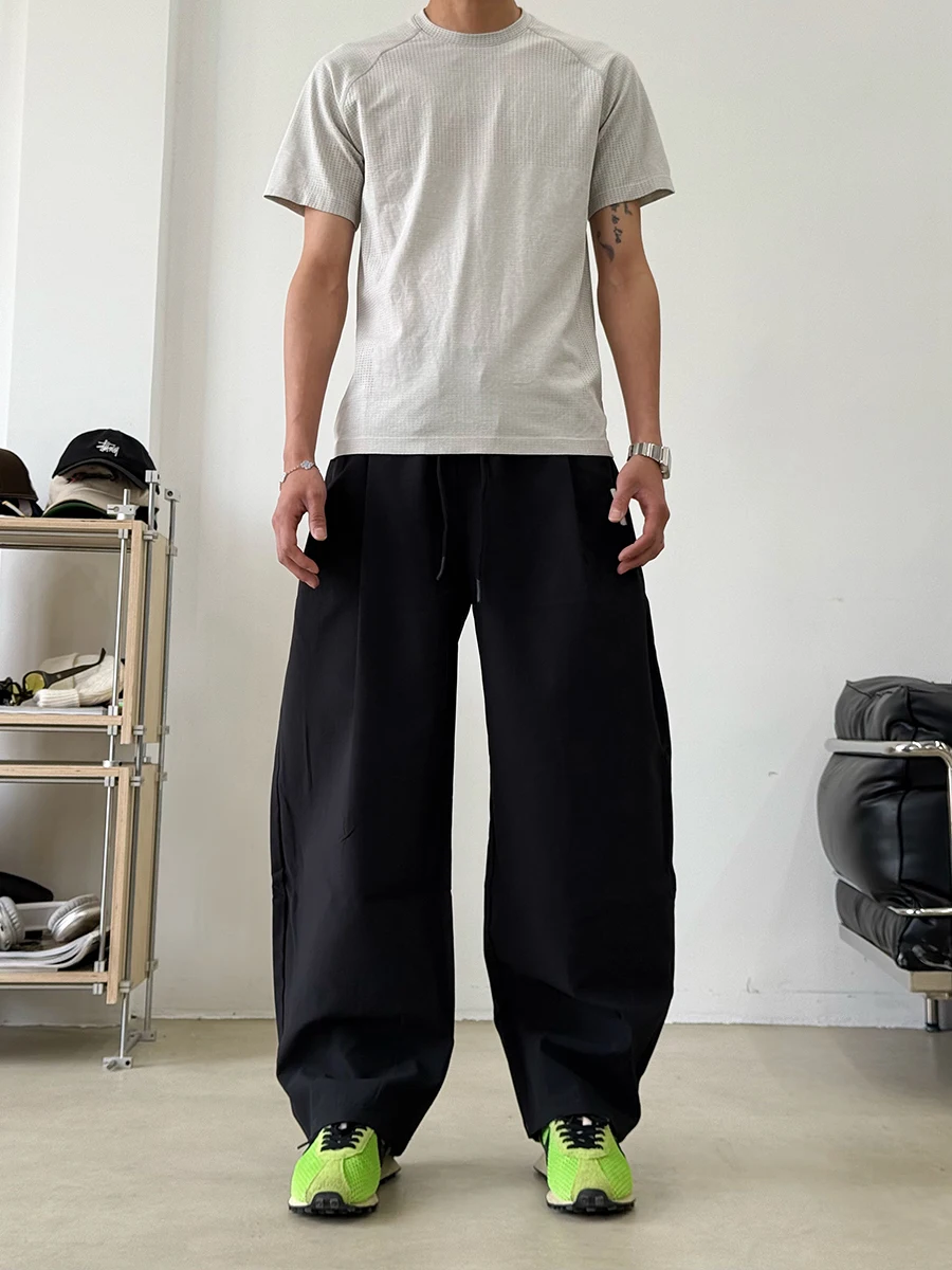 

BurnBro American Sle Loose Casual Pants Men Women Straight Leg Wide Leg CleanFit Long Pants Youthful Vitali Daily Wear