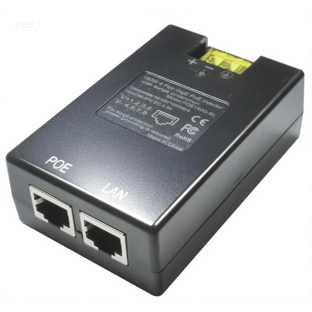 For Starlink Gen2/Gen3 Gigabit POE Injector | 150W | 48-57V DC In, 48-57V POE Out | 6KV Surge