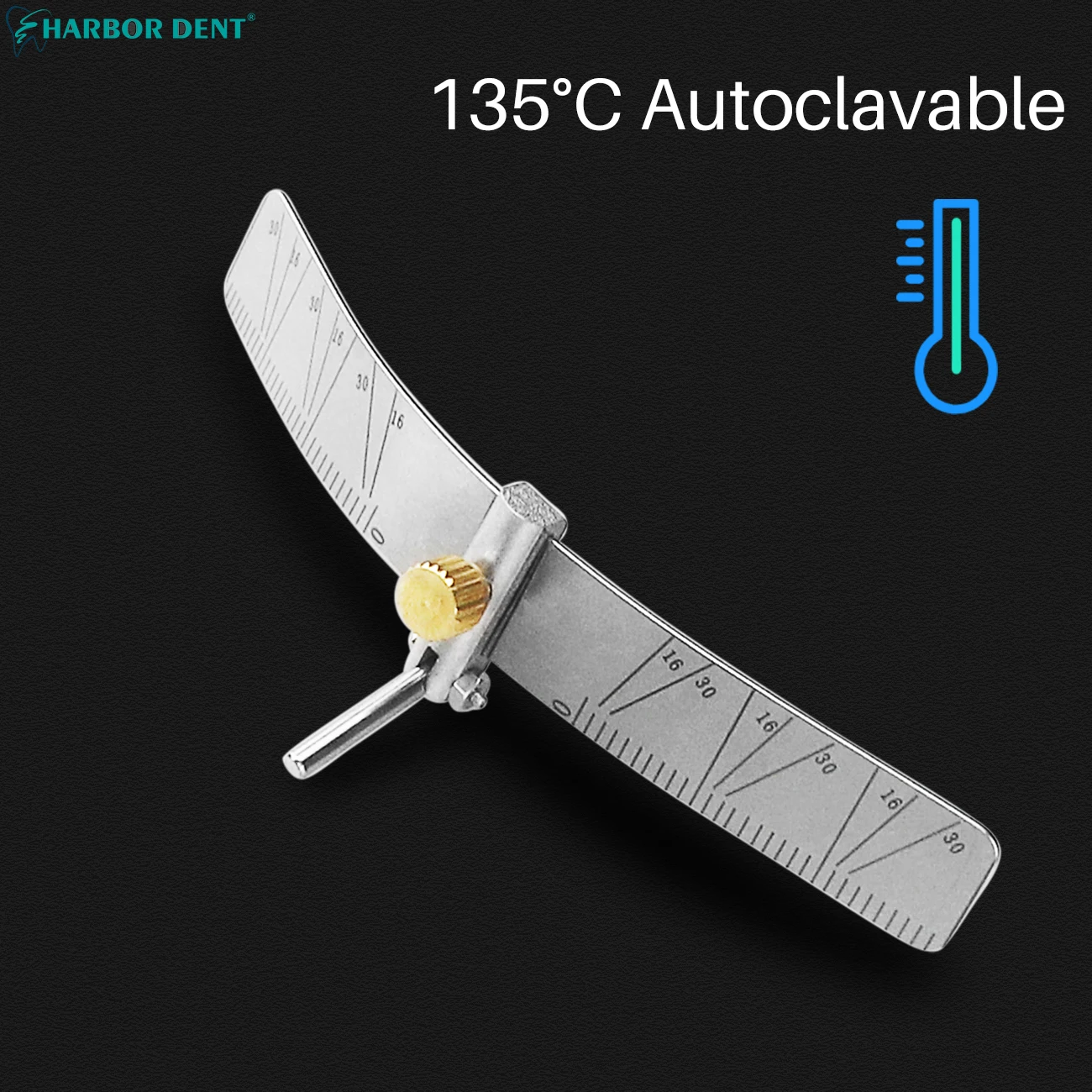 Dental Implant Locating Guide with Scale Angle 3 Rulers Set High Temperature Sterilizable Bendable Planting Positioning Locator