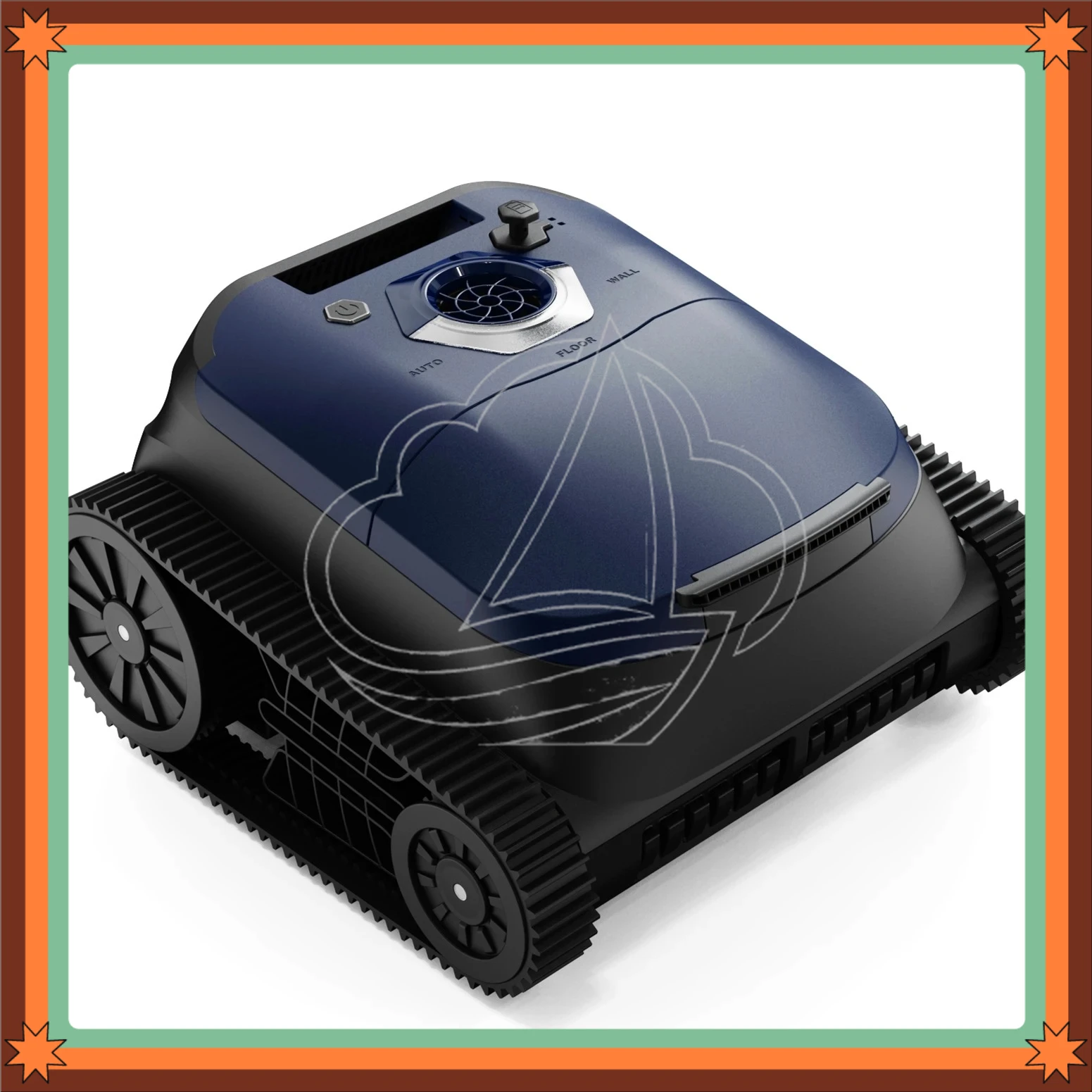 Wireless Robotic Pool Cleaner Auto Path Planning Wall Climbing Underwater Vacuum Pool Dirt Cleaner
