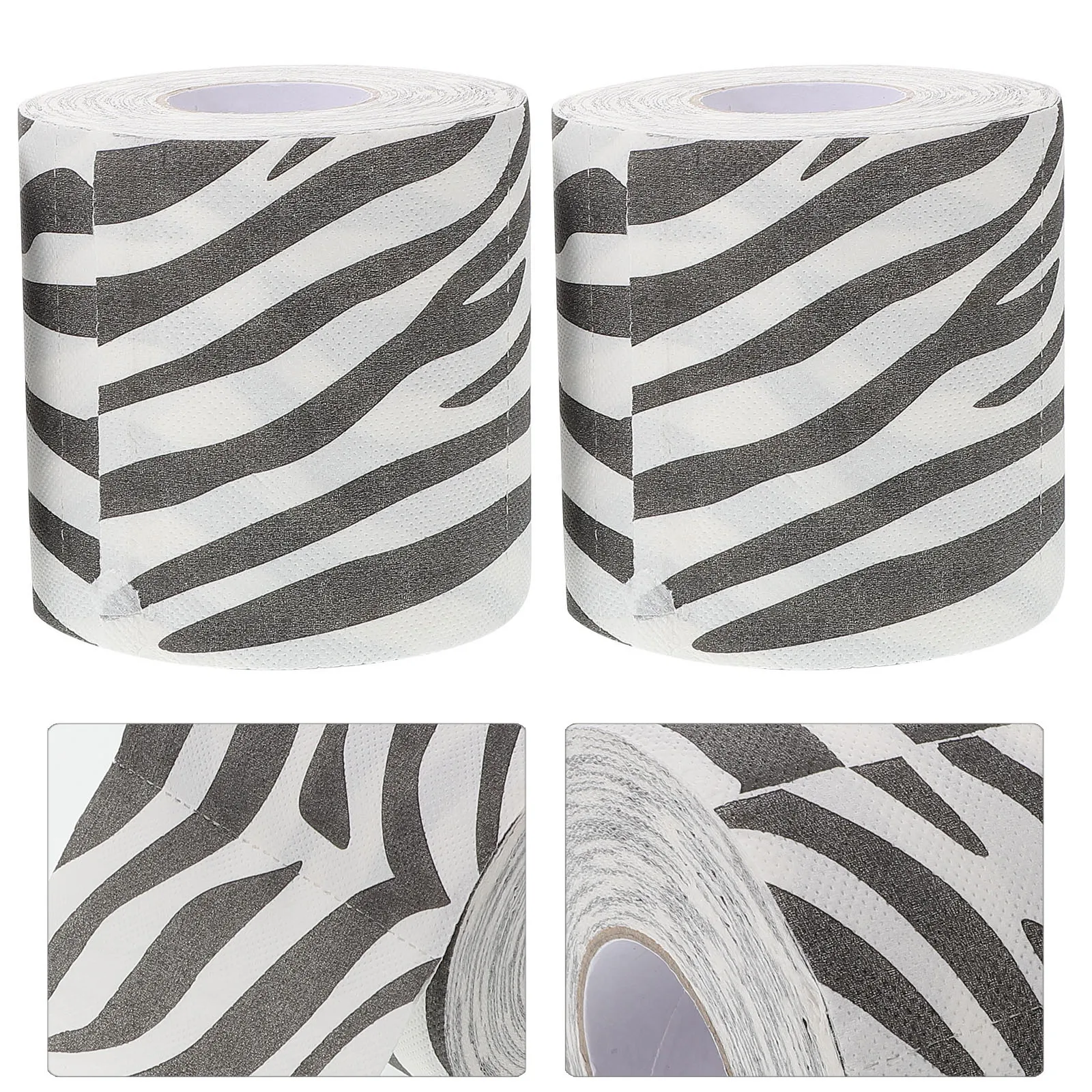 2 Pcs Printed Roll Paper Toilet Leopard Ribbon Bathroom Tissue Cheetah Case of Duct Tape Ribbons Mother