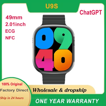 Microwear U9S 스마트 워치 ChatGPT 블루투스 통화 모션 게임, NFC ECG GPS 경로 추적, 스포츠 스마트 워치, 남녀공용 