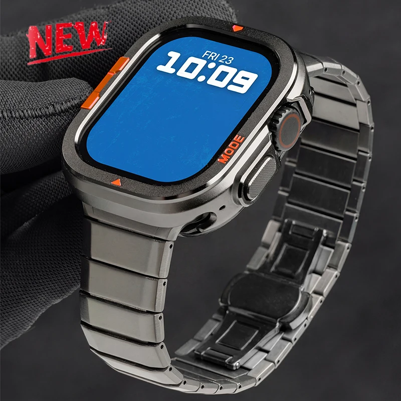 Luxuriöses Edelstahlarmband + Gehäuse für Apple Watch Serie 11/10 46 mm 49 mm Metallgehäuse für Iwatch Ultra 3/2/1 Uhrenarmband