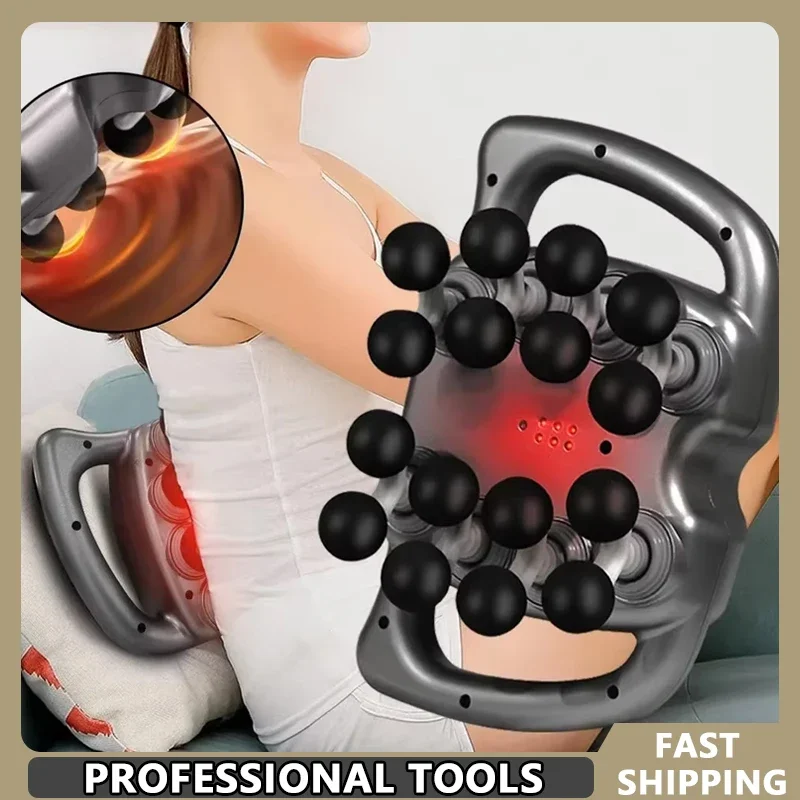 

Fascia Gun 16-Head Muscle Massage Gun Professional Body Leg Back Shoulder Waist Fascia Gun High Frequency Vibration Massager Gun