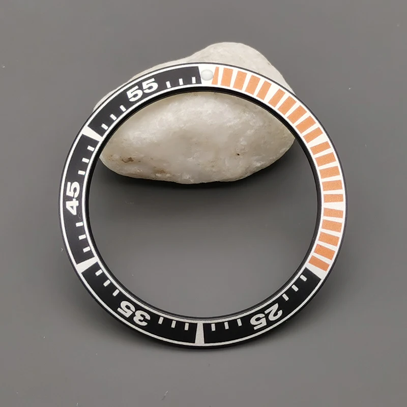 40mm x 31,5mm flache Aluminium Lünette Einsatz Ring Samurai Lünette Ring passend für King Srpf Samurai Uhrengehäuse Ring Ersatzteile für Uhren – Detail 6