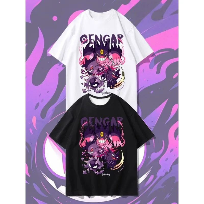 pok-E-mon-genggui-camiseta-de-manga-curta-impressa-em-3d-top-versatil-na-moda-casual-de-secagem-rapida-meia-manga